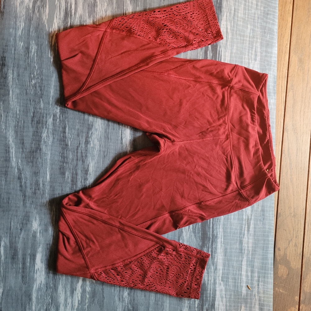 PINK burgundy leggings